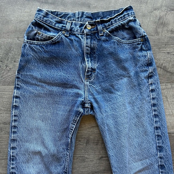 Vintage LL Bean 80โs/90โs High Waist Straight Leg Mid Wash Jeans size 26โ - Picture 3 of 11